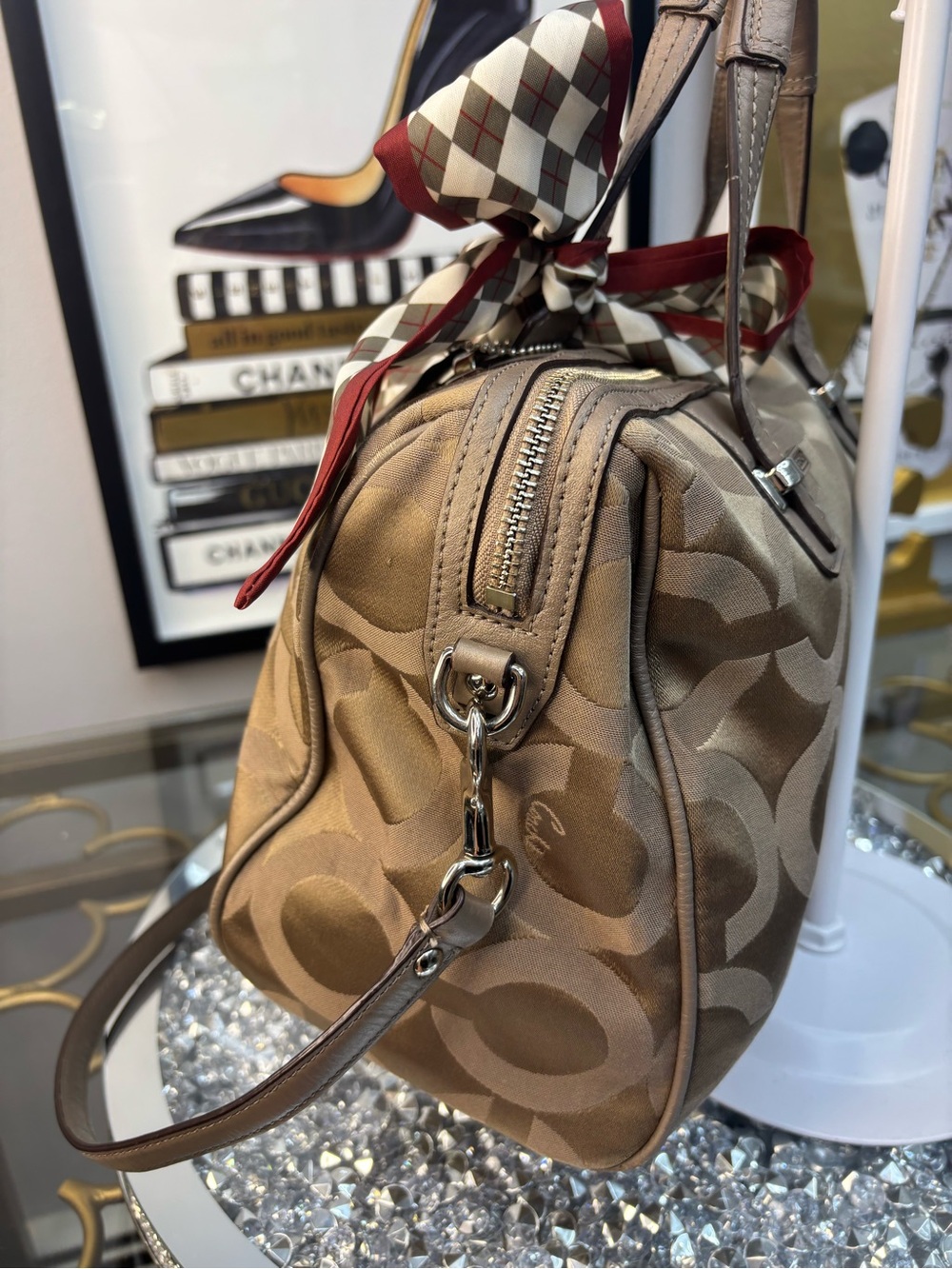 Coach 2013 Taylor Op Art Satchel EUC - Picture 7 of 14